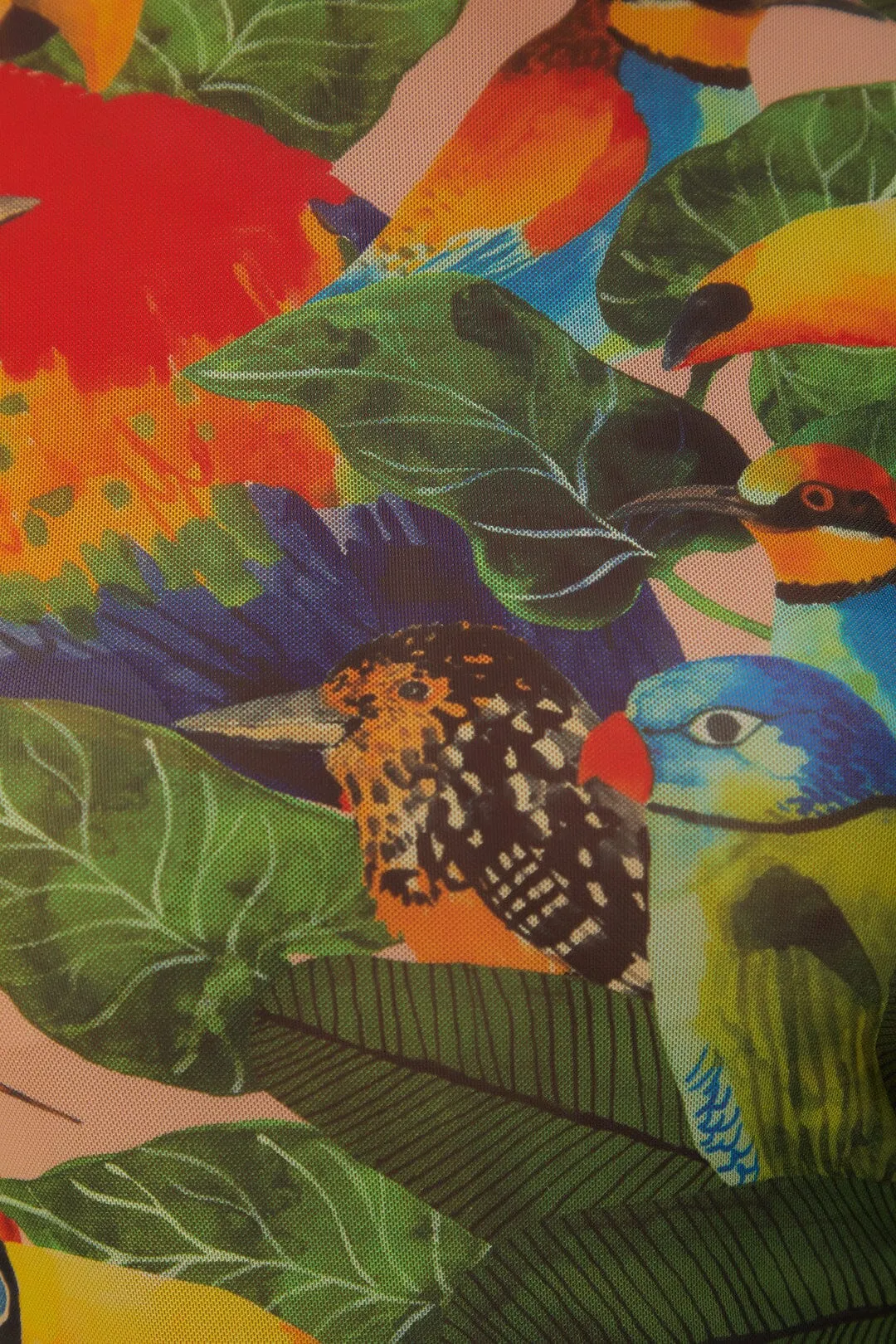 Bird Leaves Sand Tulle Blouse sold by FARM Rio product image thumbnail 5