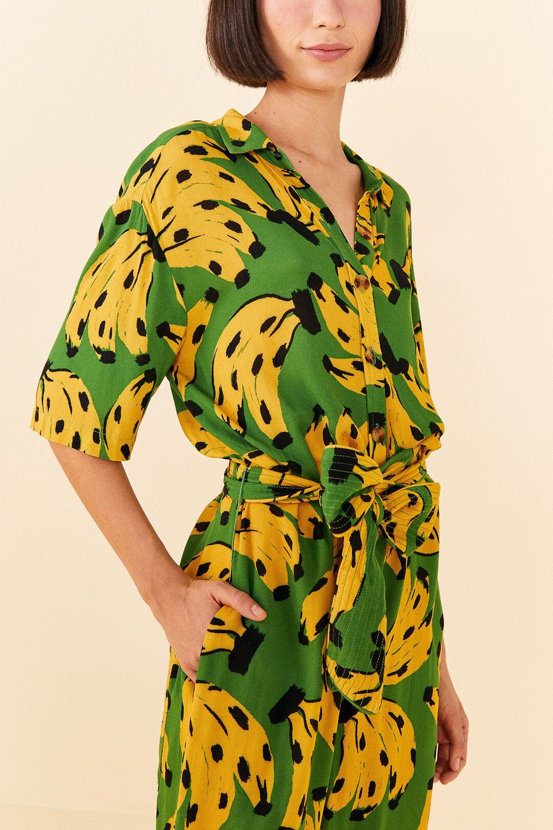 Green Bossa Banana Jumpsuit sold by FARM Rio product image thumbnail 2