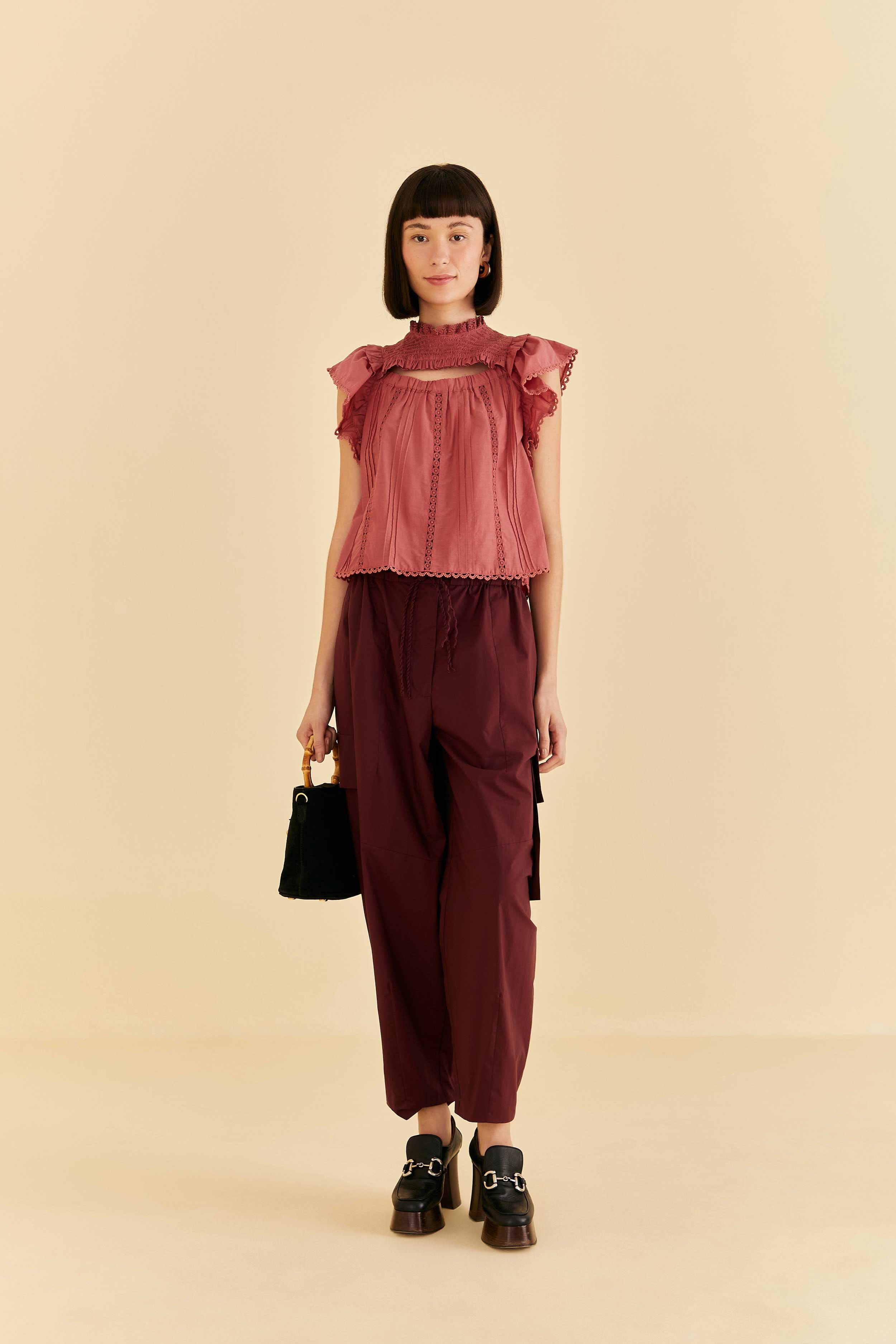 Blush Ruffles Blouse sold by FARM Rio product image thumbnail 2