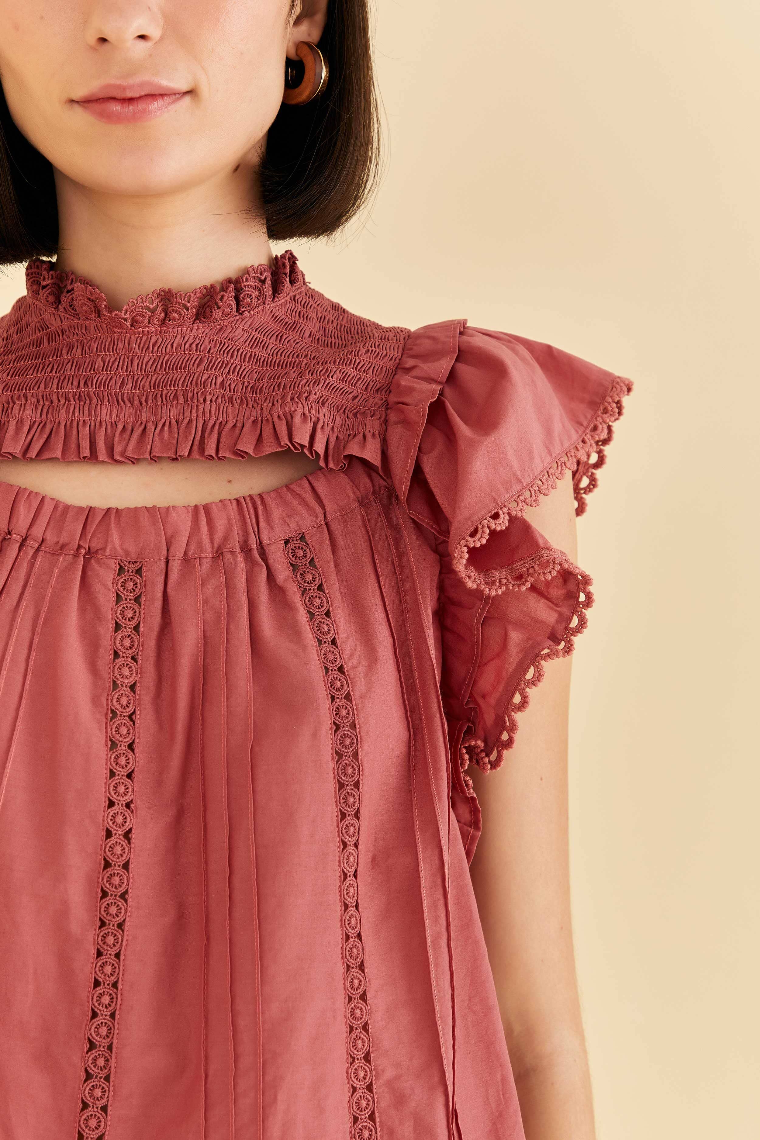 Blush Ruffles Blouse sold by FARM Rio product image thumbnail 3