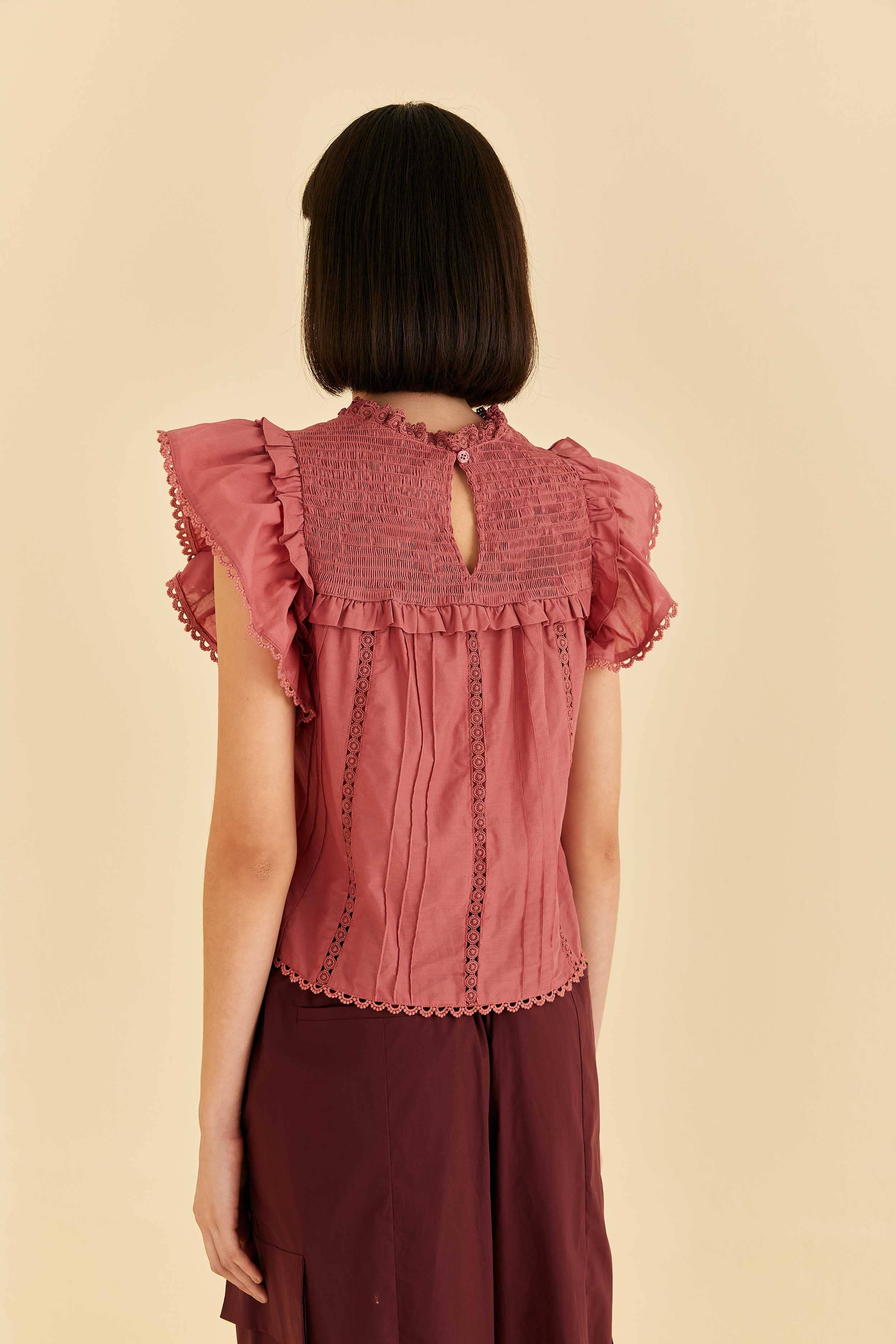 Blush Ruffles Blouse sold by FARM Rio product image thumbnail 4