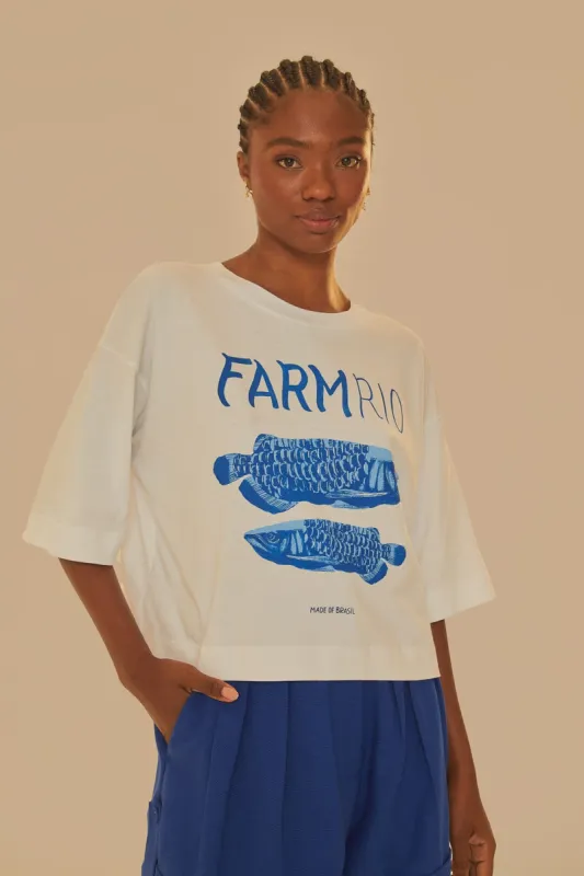 White Farm Rio Organic Cotton T-Shirt sold by FARM Rio