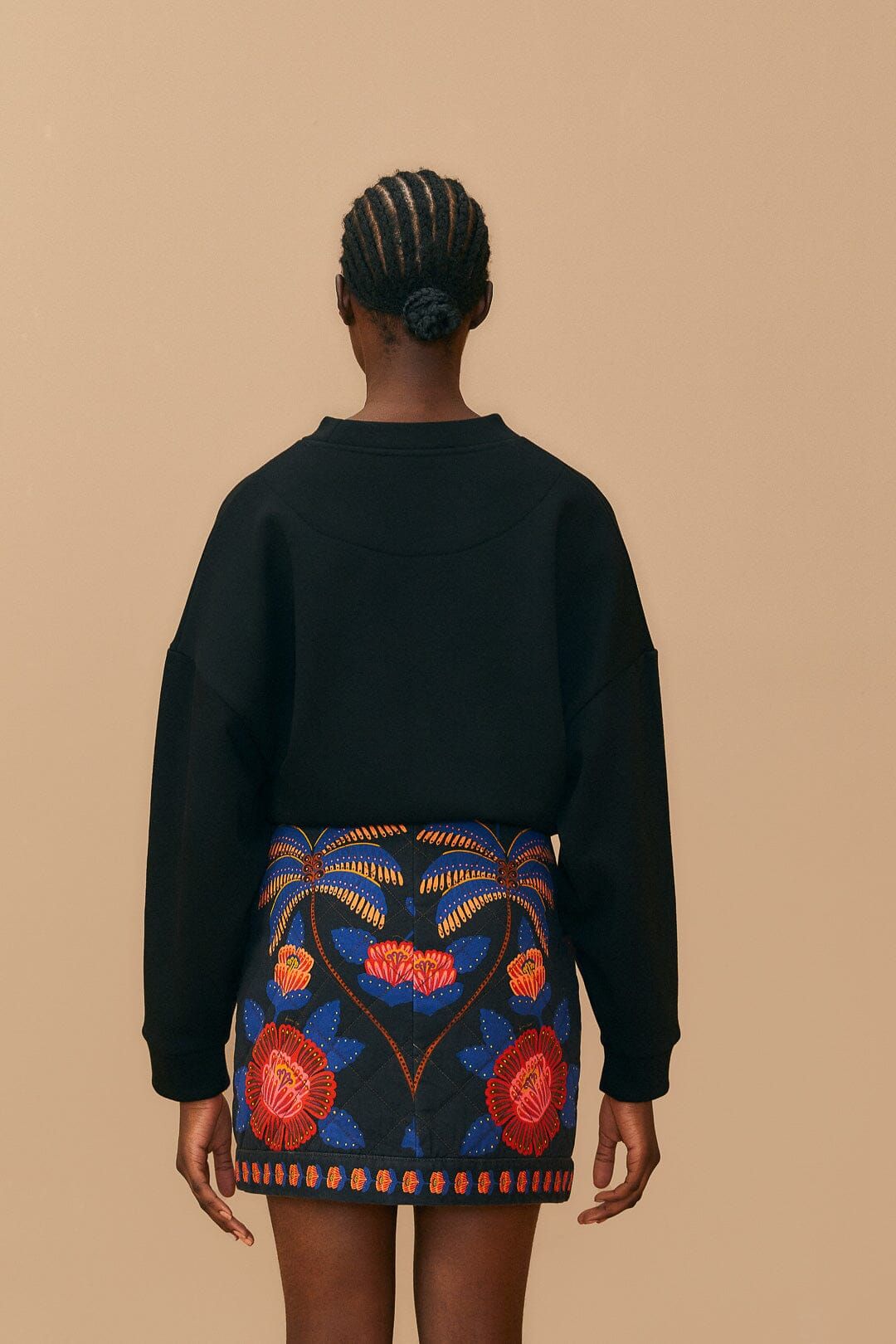 Black Living Bloom Mini Skirt sold by FARM Rio product image thumbnail 4