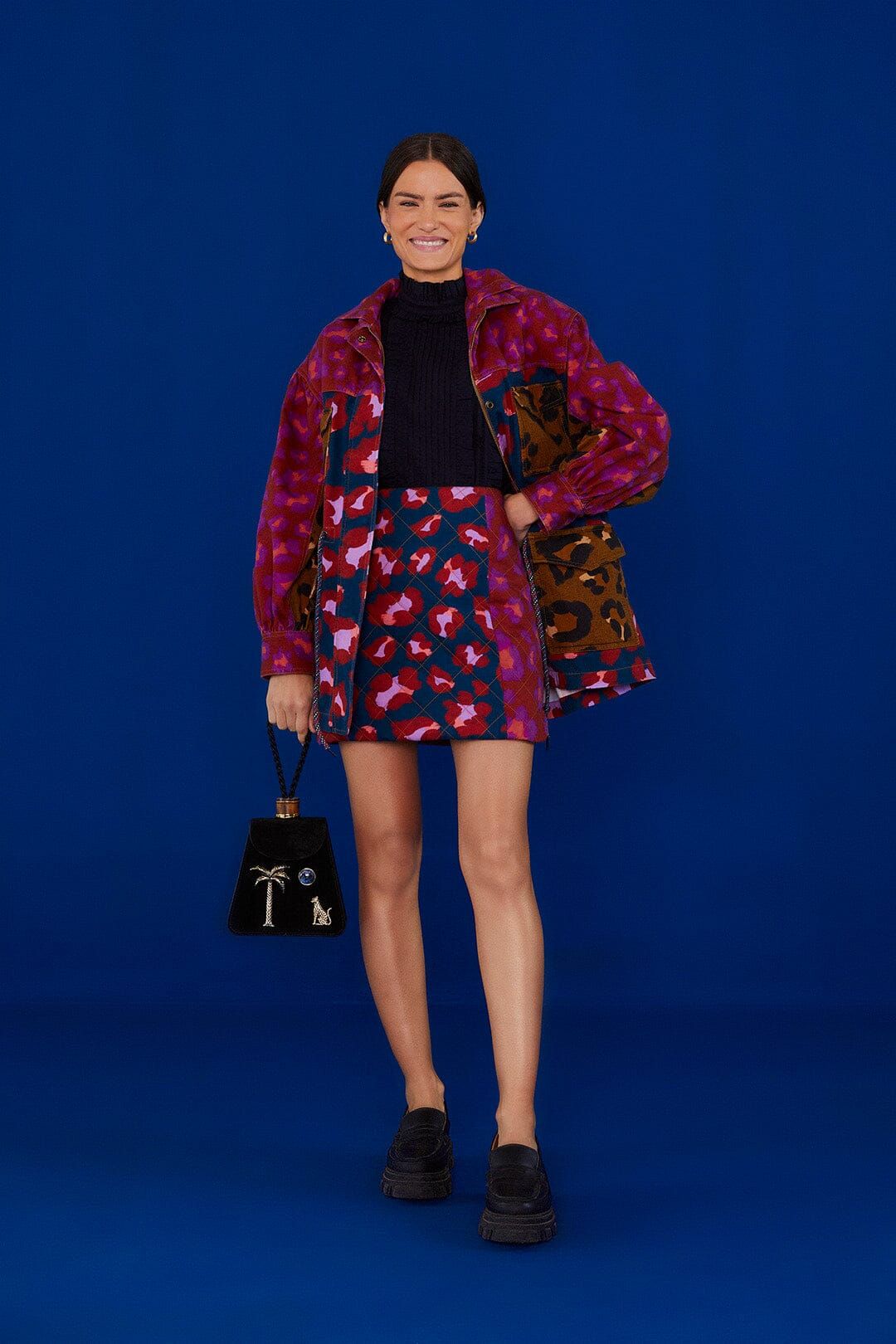 Mixed Leopards Mini Skirt sold by FARM Rio