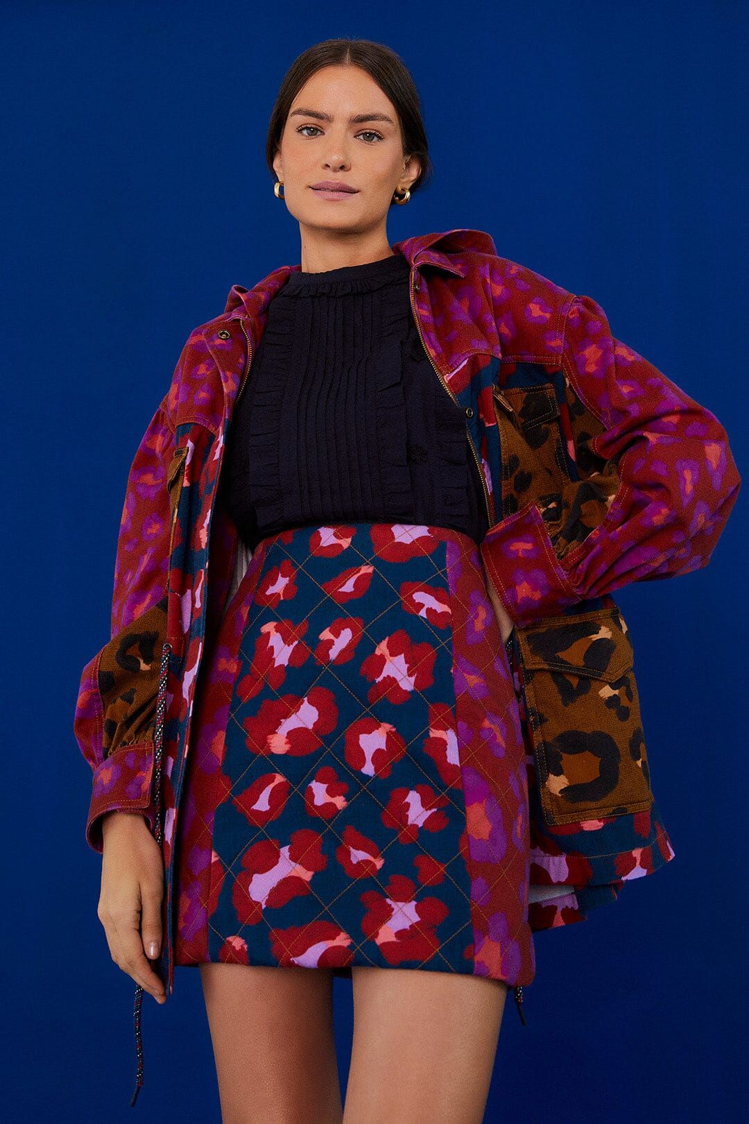 Mixed Leopards Mini Skirt sold by FARM Rio product image thumbnail 3