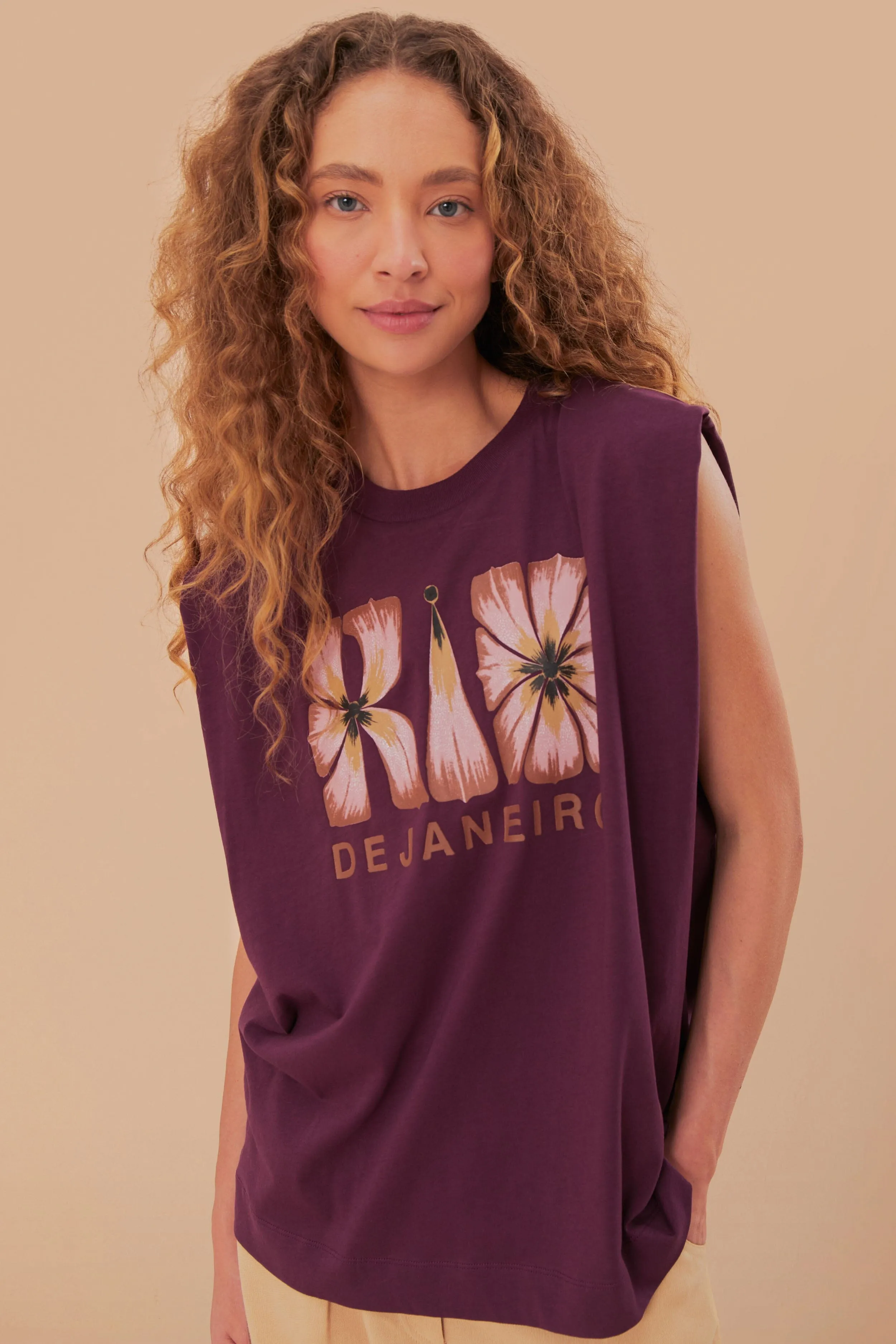 Rio De Janeiro Shoulder Pad Organic Cotton T-Shirt sold by FARM Rio