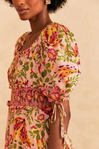 Pink Painted Bananas Midi Dress sold by FARM Rio