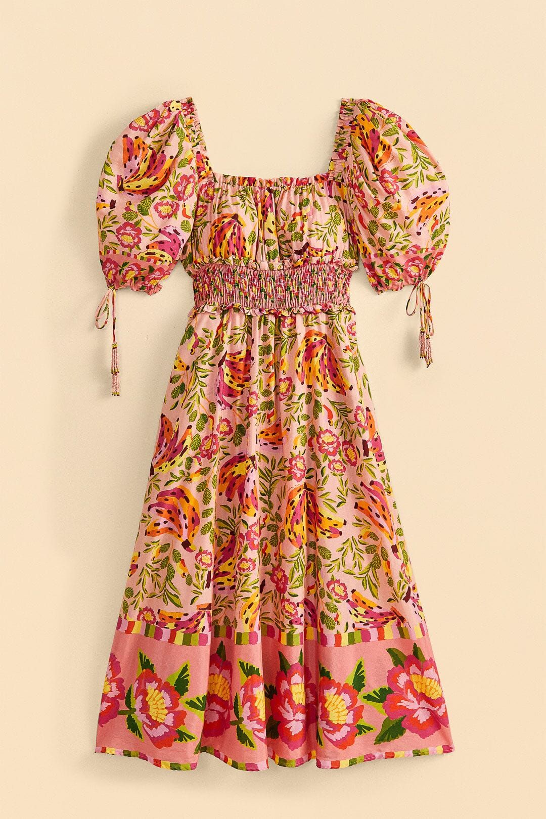 Pink Painted Bananas Midi Dress sold by FARM Rio product image thumbnail 6