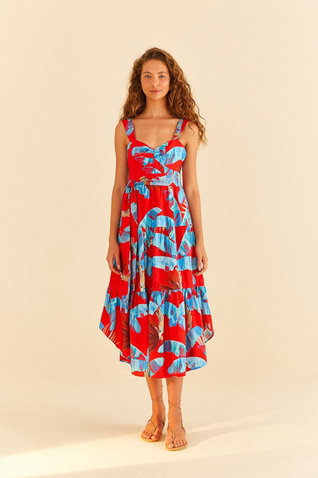 Red Sweet Jungle Midi Dress sold by FARM Rio product image thumbnail 2