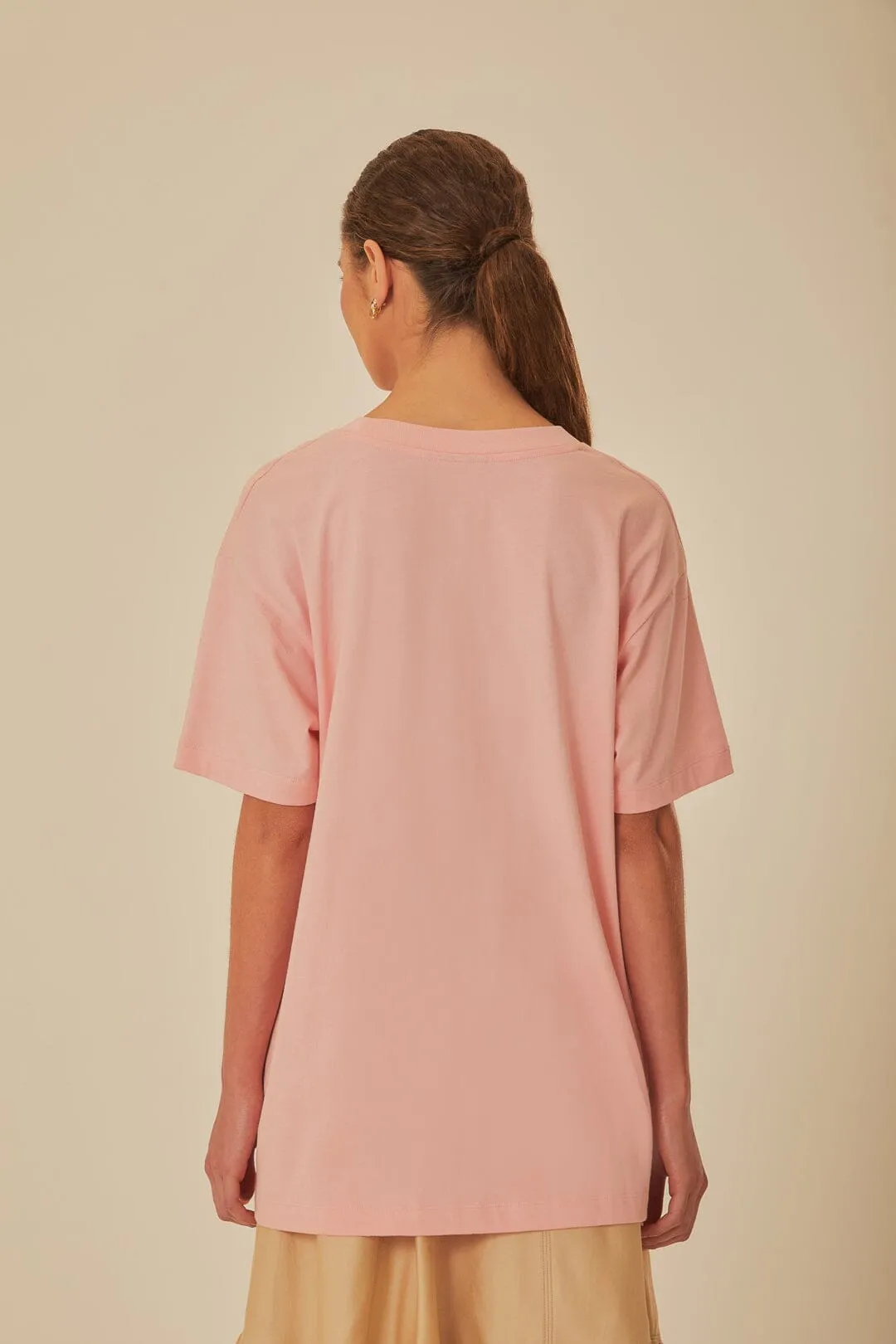 Pink Come To Rio Organic Cotton Relaxed T-Shirt sold by FARM Rio product image thumbnail 3