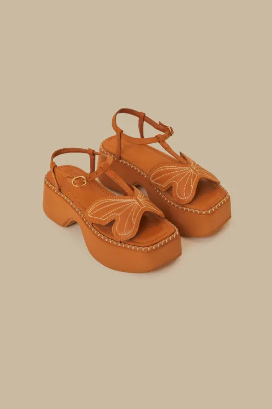 Caramel Butterfly Flatform Sandal sold by FARM Rio