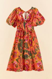Orange Blooming Garden Midi Dress sold by FARM Rio