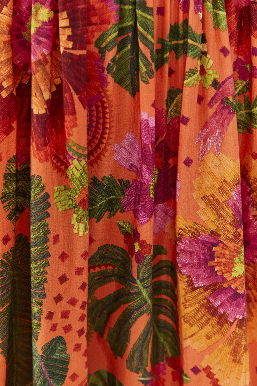 Orange Blooming Garden Midi Dress sold by FARM Rio product image thumbnail 5