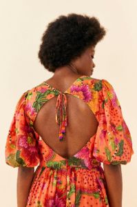 Orange Blooming Garden Midi Dress sold by FARM Rio