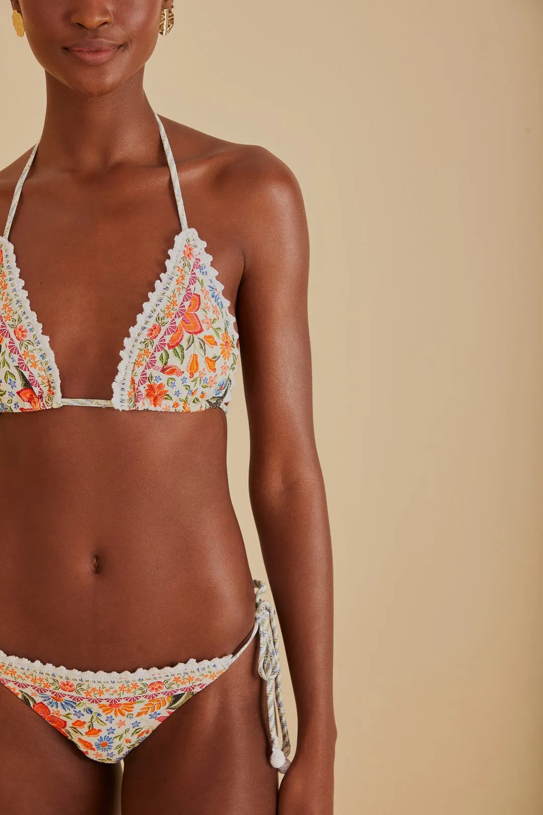 Bloom Garden Side Tie Bikini Bottom sold by FARM Rio product image thumbnail 4