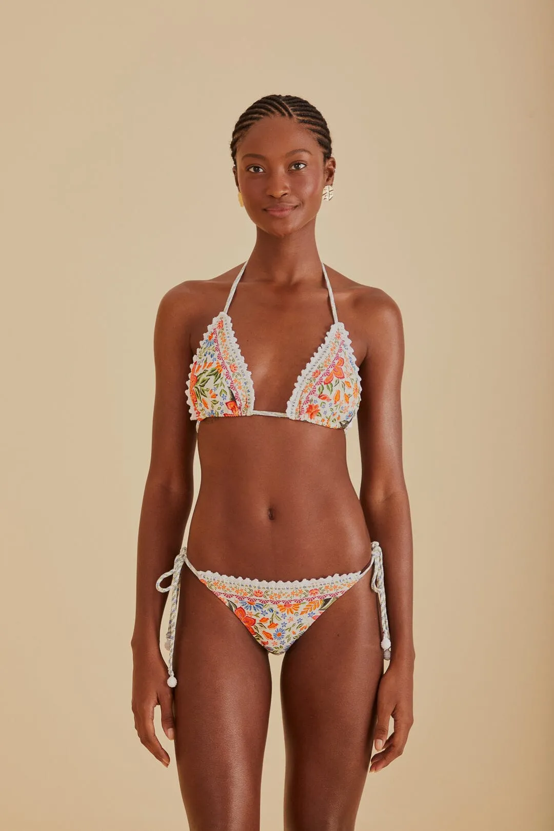 Bloom Garden Side Tie Bikini Bottom sold by FARM Rio