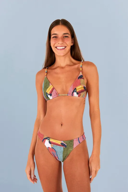 Wonderful Toucans Full High Leg Bikini Bottom sold by FARM Rio