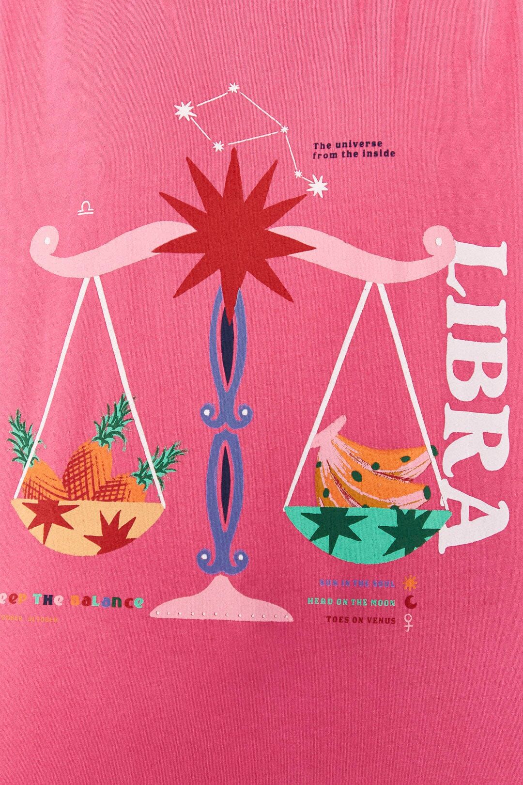 Libra Zodiac Organic Cotton T-Shirt sold by FARM Rio product image thumbnail 4
