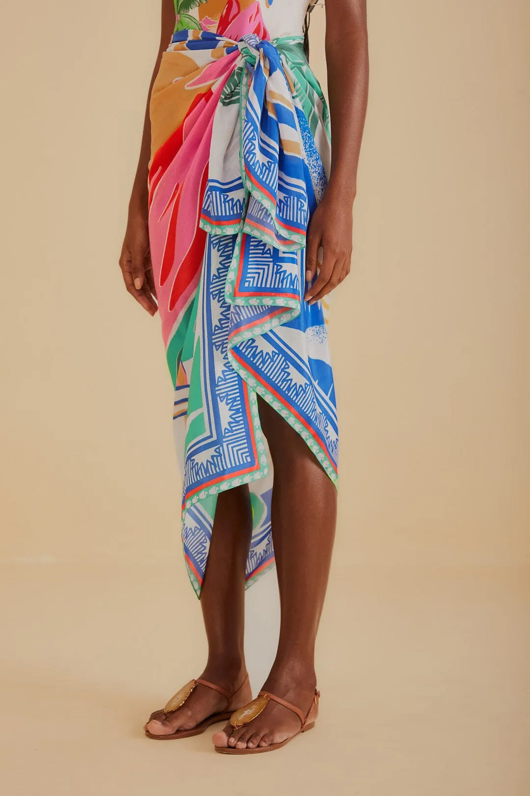 Carioca Posters Sarong sold by FARM Rio product image thumbnail 2