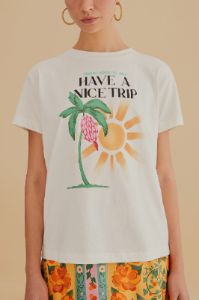 Have A Nice Trip Organic Cotton Fit T-Shirt sold by FARM Rio