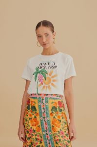 Have A Nice Trip Organic Cotton Fit T-Shirt sold by FARM Rio