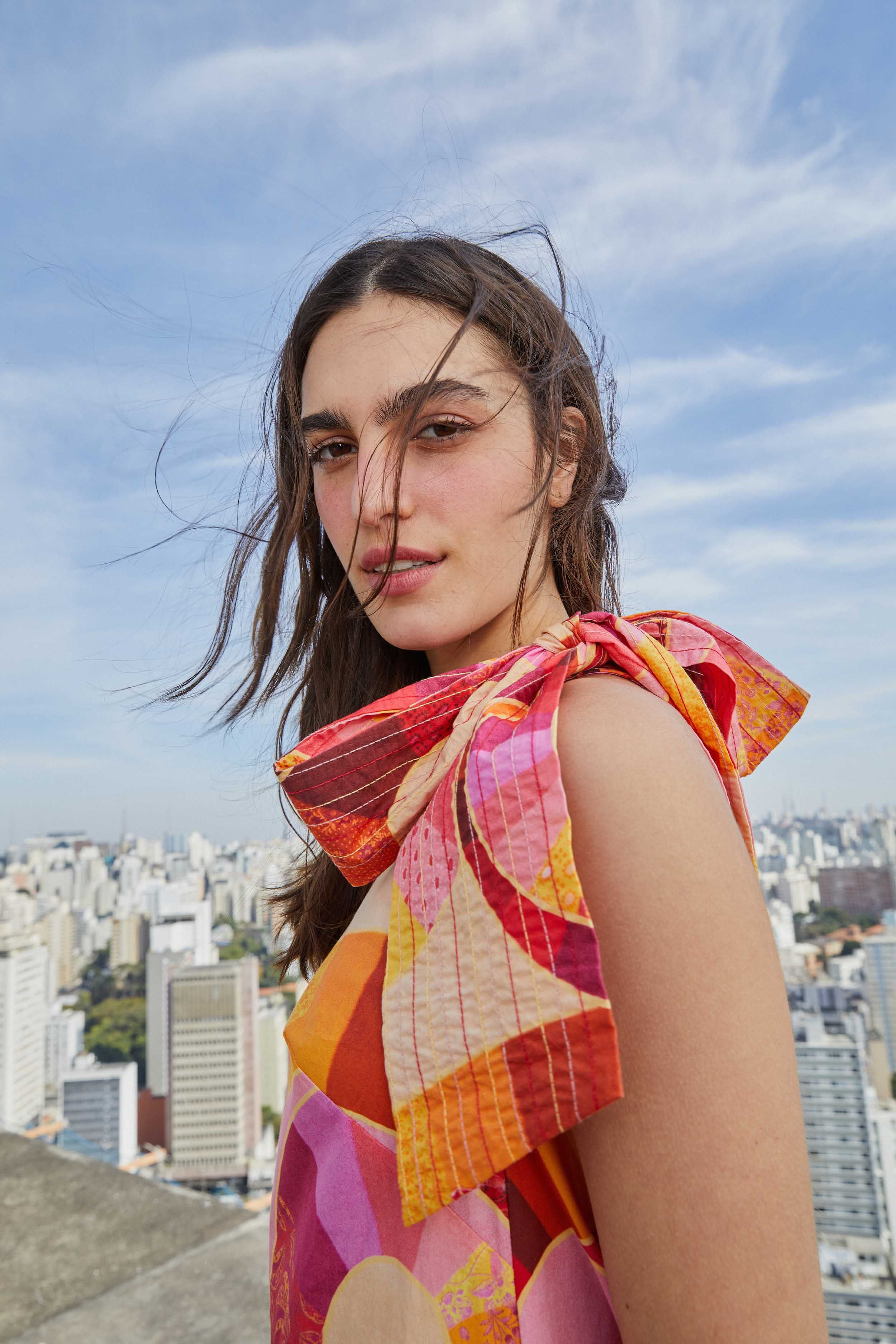 Patch Twirl One Shoulder Maxi Dress sold by FARM Rio product image thumbnail 3