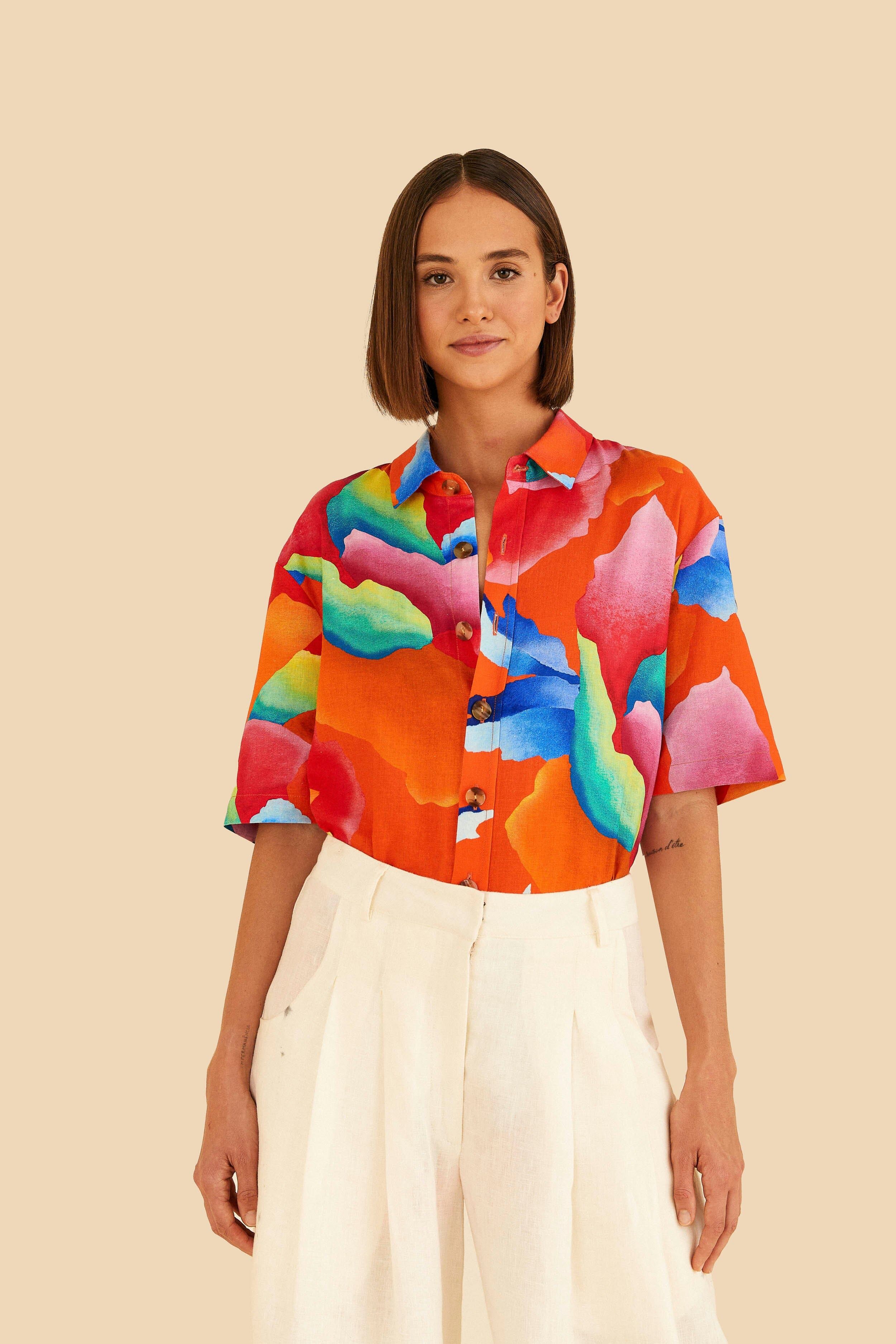 Red Ombre Chita Shirt sold by FARM Rio product image thumbnail 2