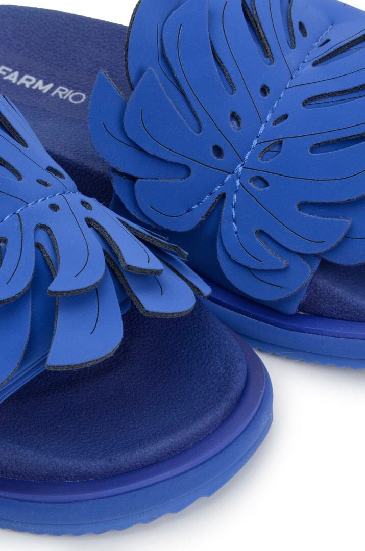 Blue Monstera Anatomic Slide Sandal sold by FARM Rio product image thumbnail 2