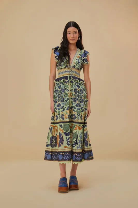 Green Ocean Tapestry Maxi Dress sold by FARM Rio