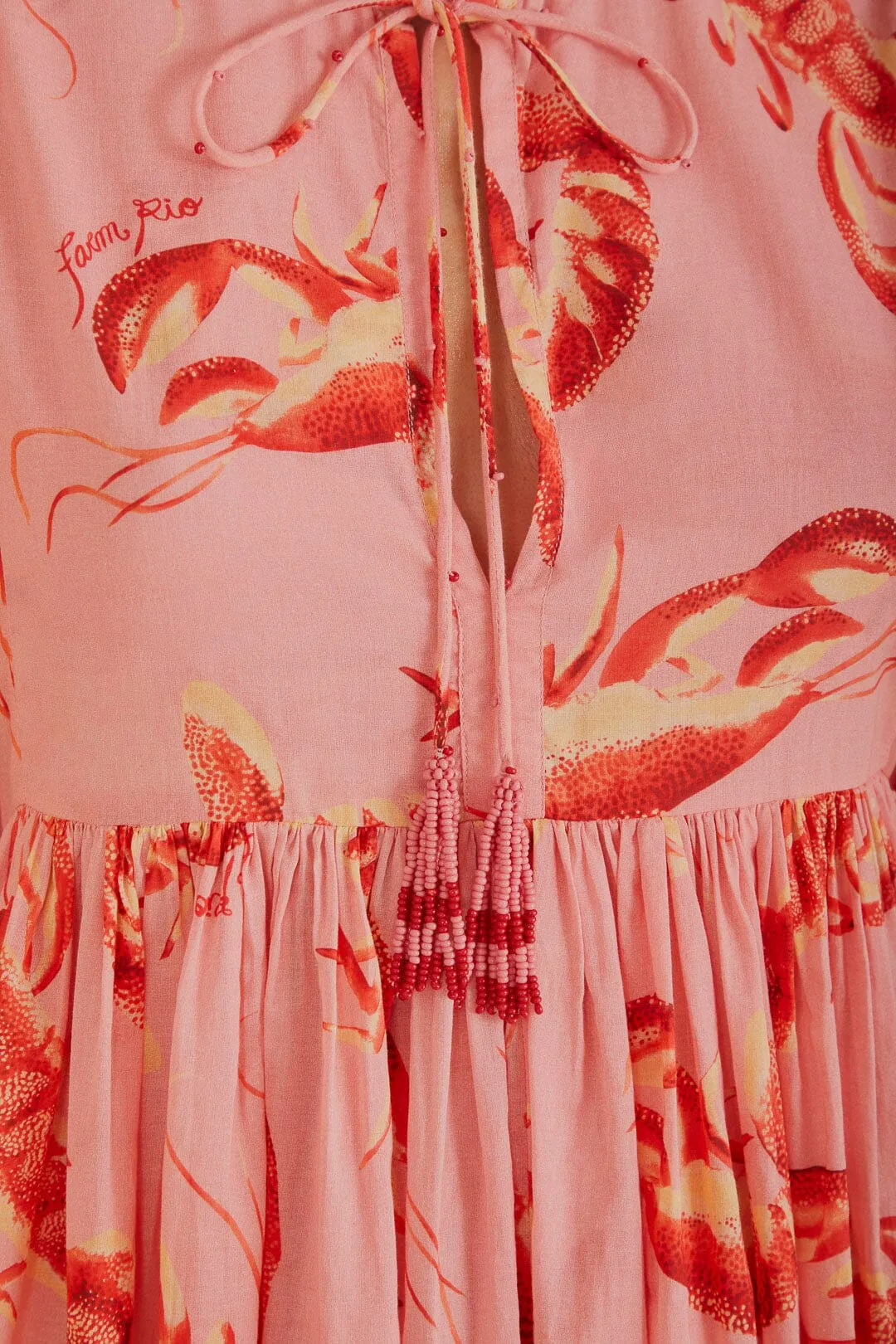 Light Pink Lobsters Dress sold by FARM Rio product image thumbnail 4
