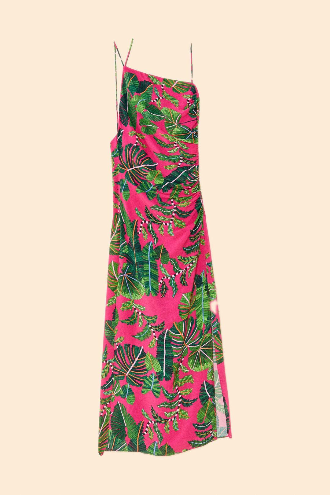 Pink Leaves Midi Dress sold by FARM Rio product image thumbnail 5