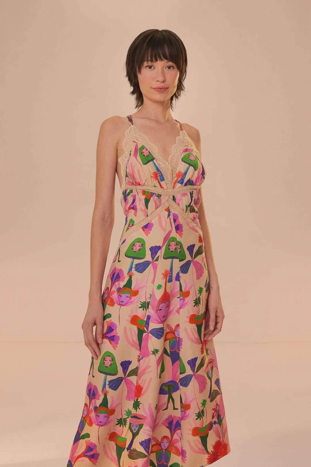 Sand Fairies Slip Midi Dress sold by FARM Rio product image thumbnail 2