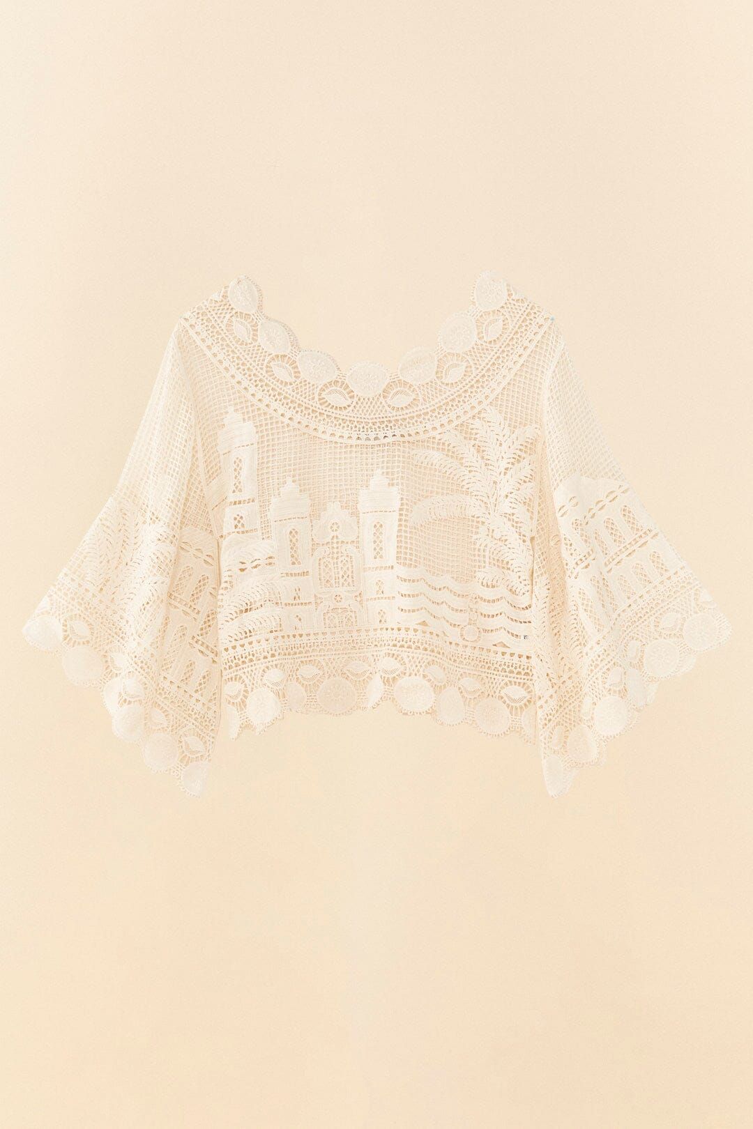Off-White Morada Boa Guipire Blouse sold by FARM Rio product image thumbnail 5