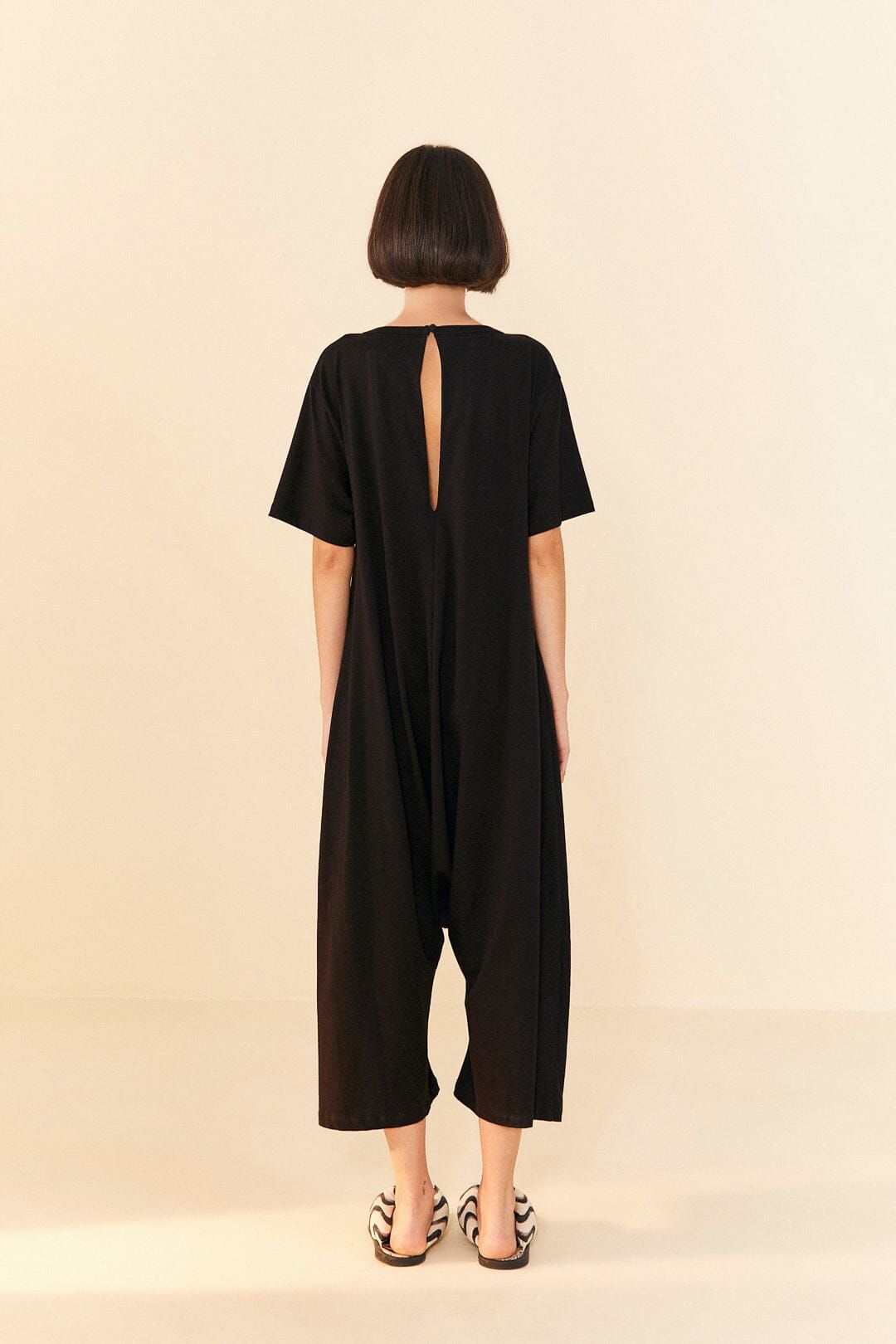 Black Have A Nice Trip Organic Cotton Jumpsuit sold by FARM Rio product image thumbnail 2