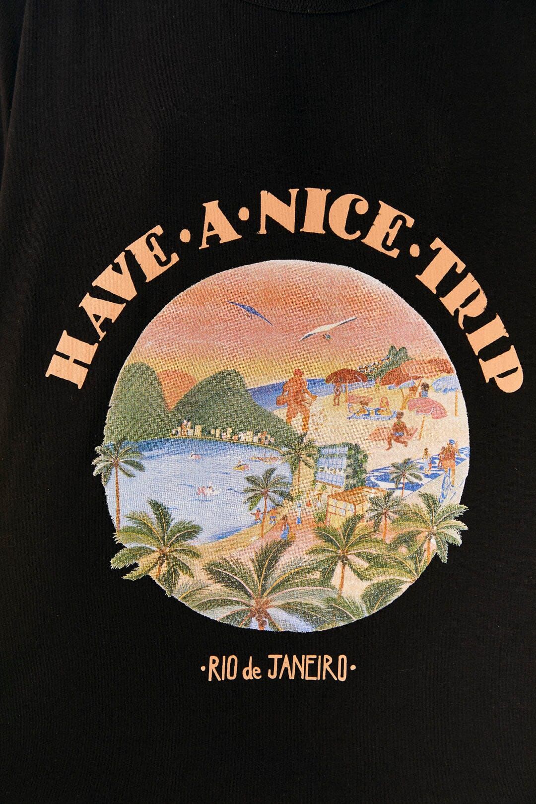 Black Have A Nice Trip Organic Cotton Jumpsuit sold by FARM Rio product image thumbnail 3