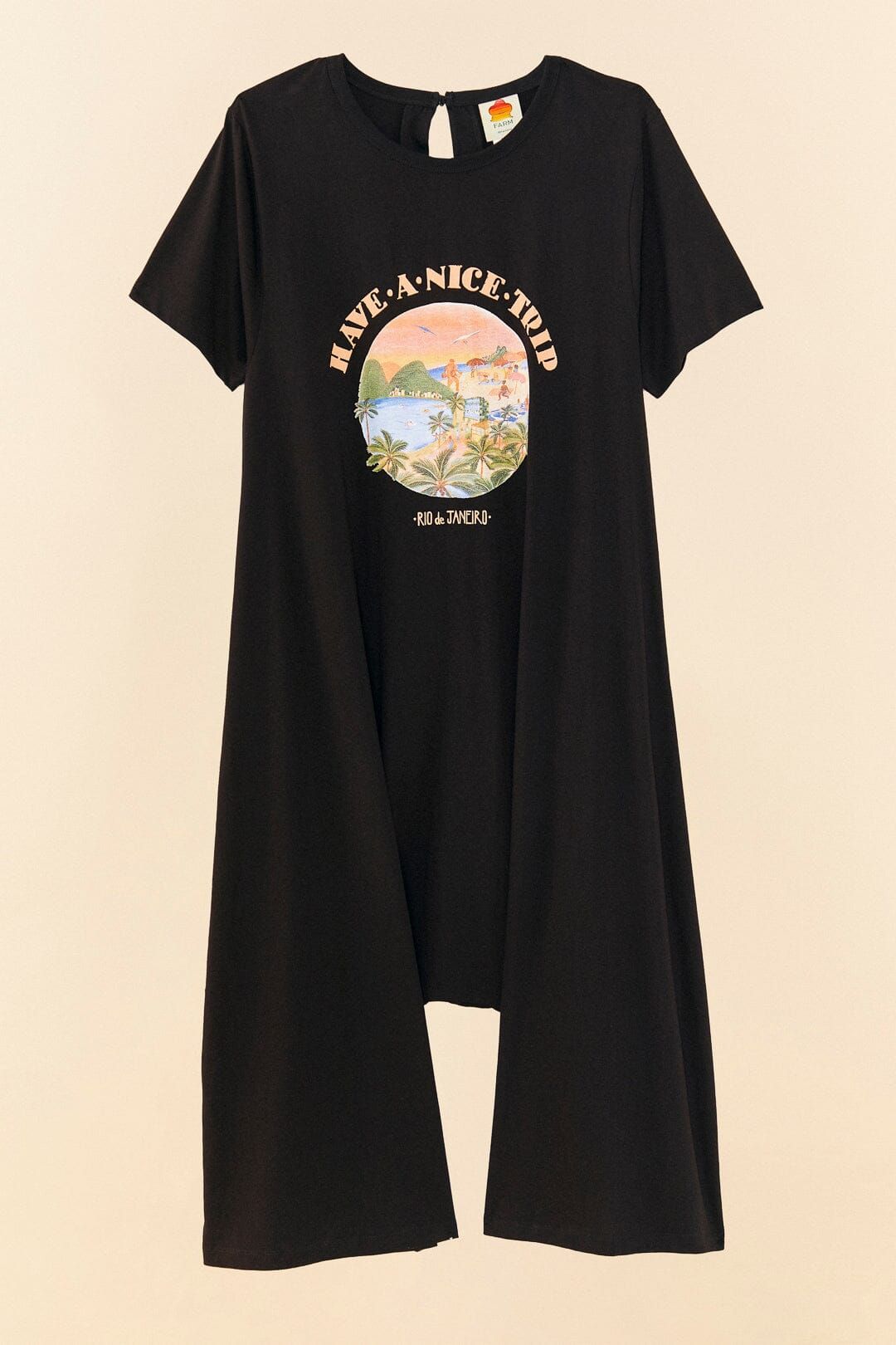 Black Have A Nice Trip Organic Cotton Jumpsuit sold by FARM Rio product image thumbnail 4