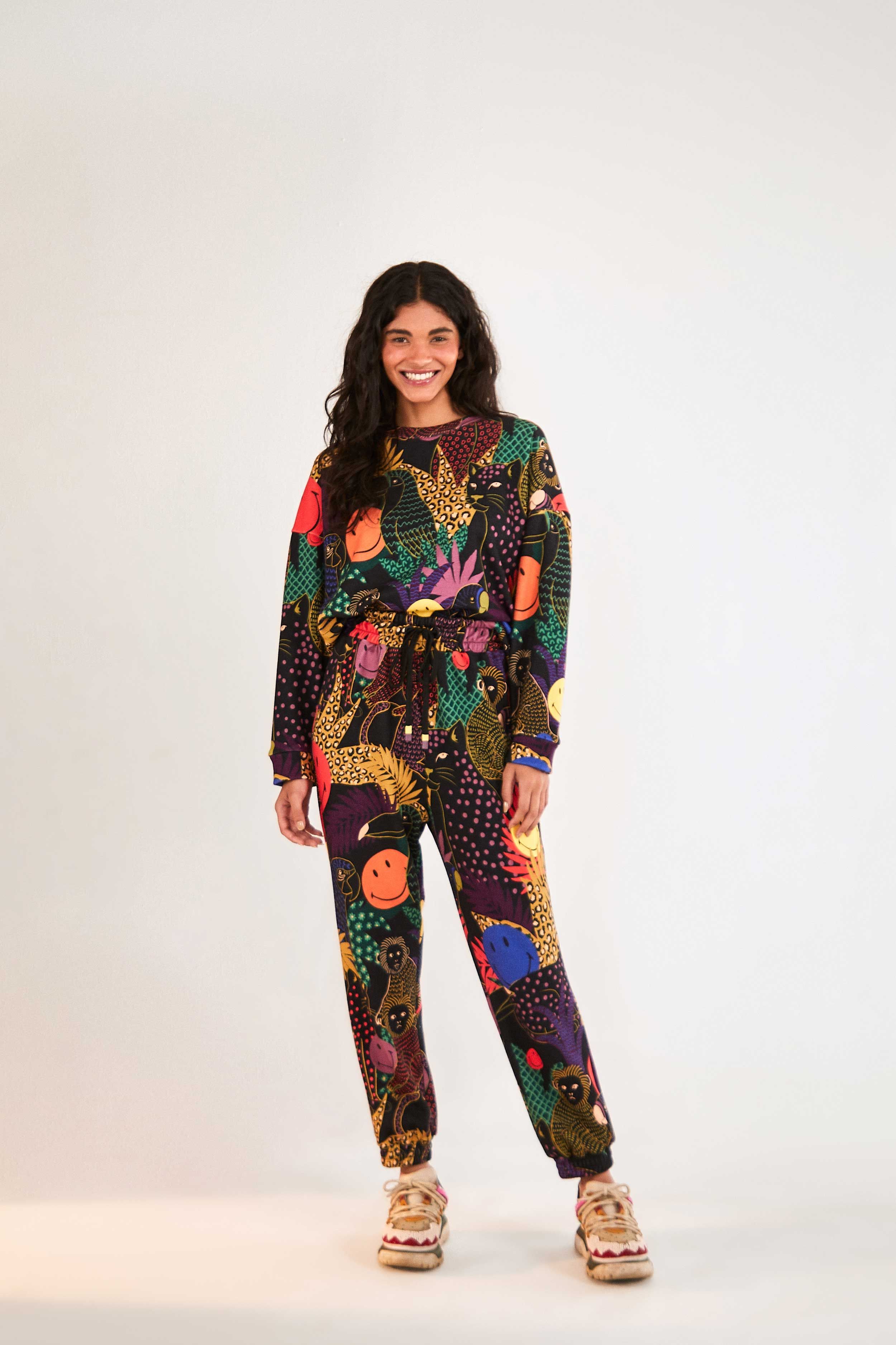 Pop Jungle Smiley® Sweatshirt sold by FARM Rio product image thumbnail 4