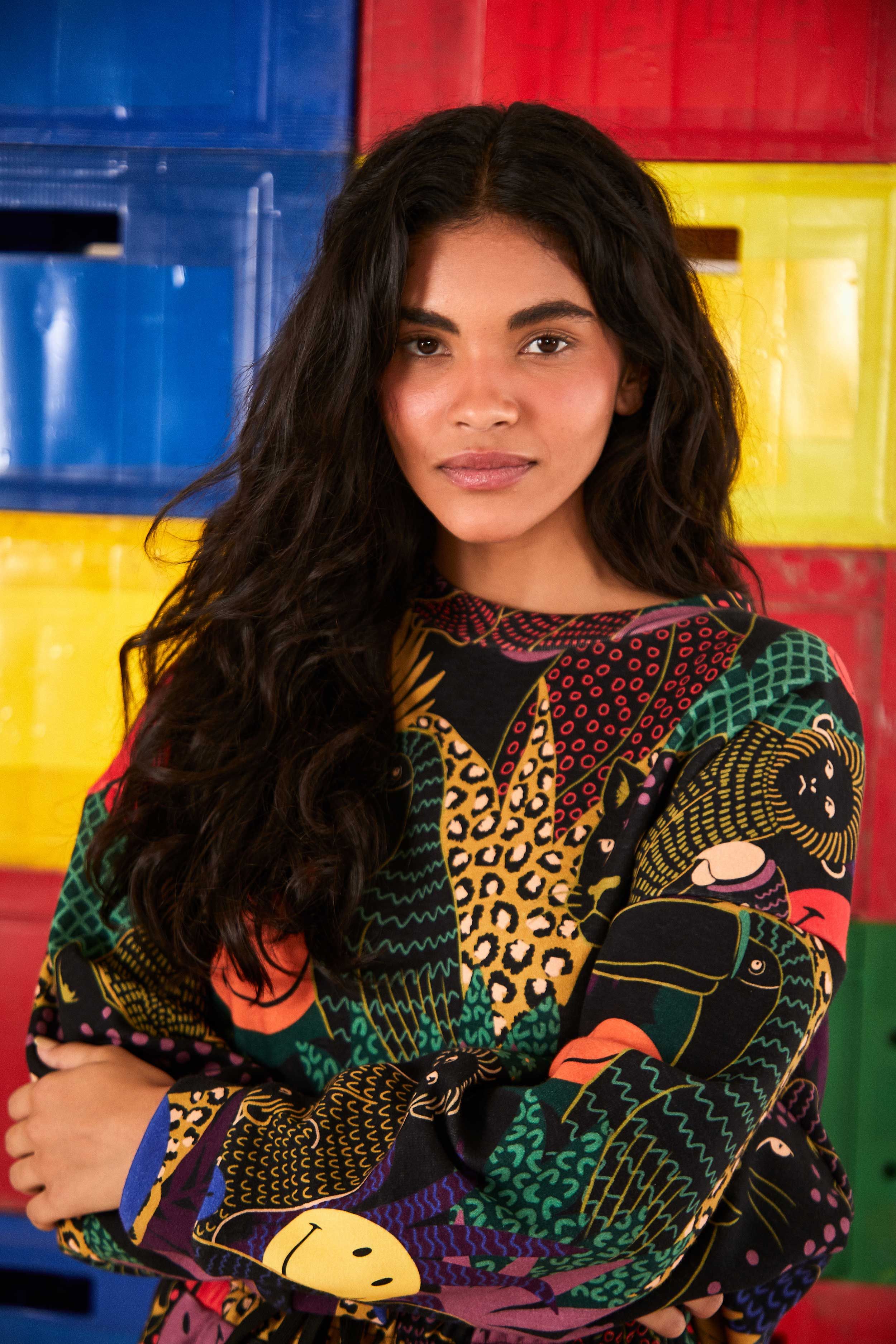 Pop Jungle Smiley® Sweatshirt sold by FARM Rio product image thumbnail 5