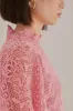 Blush Pink Guipure Long Sleeve Blouse sold by FARM Rio