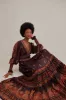 Brown Paisley Bloom Long Sleeve Maxi Dress sold by FARM Rio