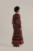 Brown Paisley Bloom Long Sleeve Maxi Dress sold by FARM Rio