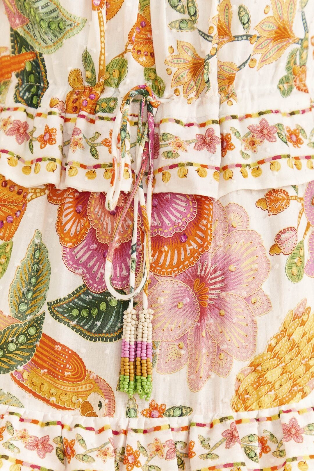 Off-White Macaw Bloom Midi Dress sold by FARM Rio product image thumbnail 5