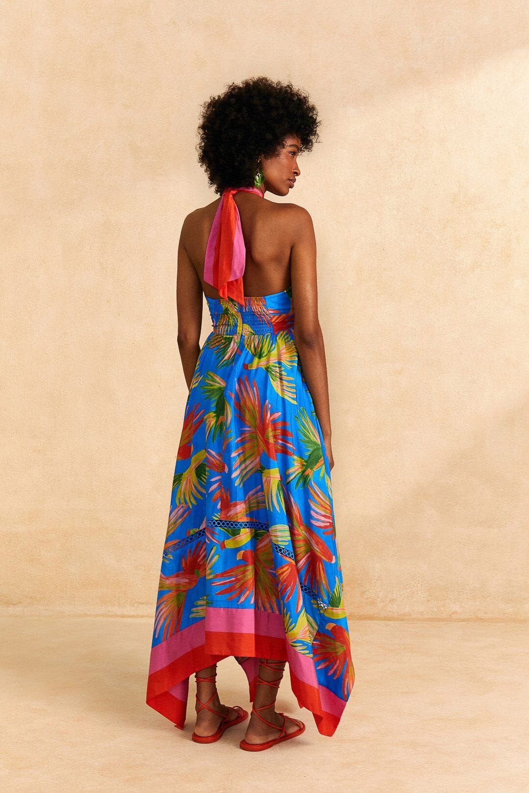Blue Painted Birds Maxi Dress sold by FARM Rio product image thumbnail 4