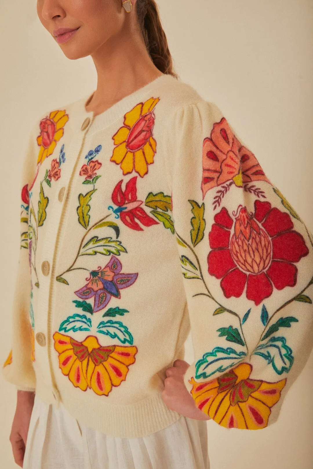 Floral Insects Knit Cardigan sold by FARM Rio product image thumbnail 2
