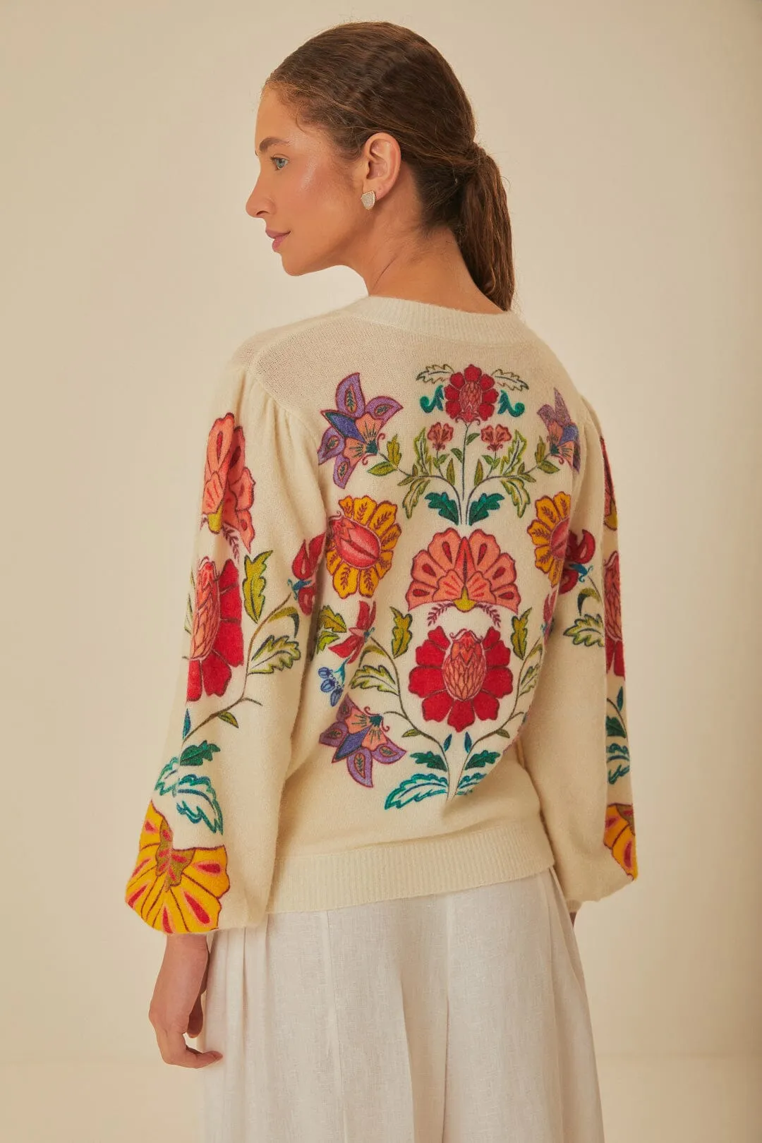Floral Insects Knit Cardigan sold by FARM Rio product image thumbnail 4