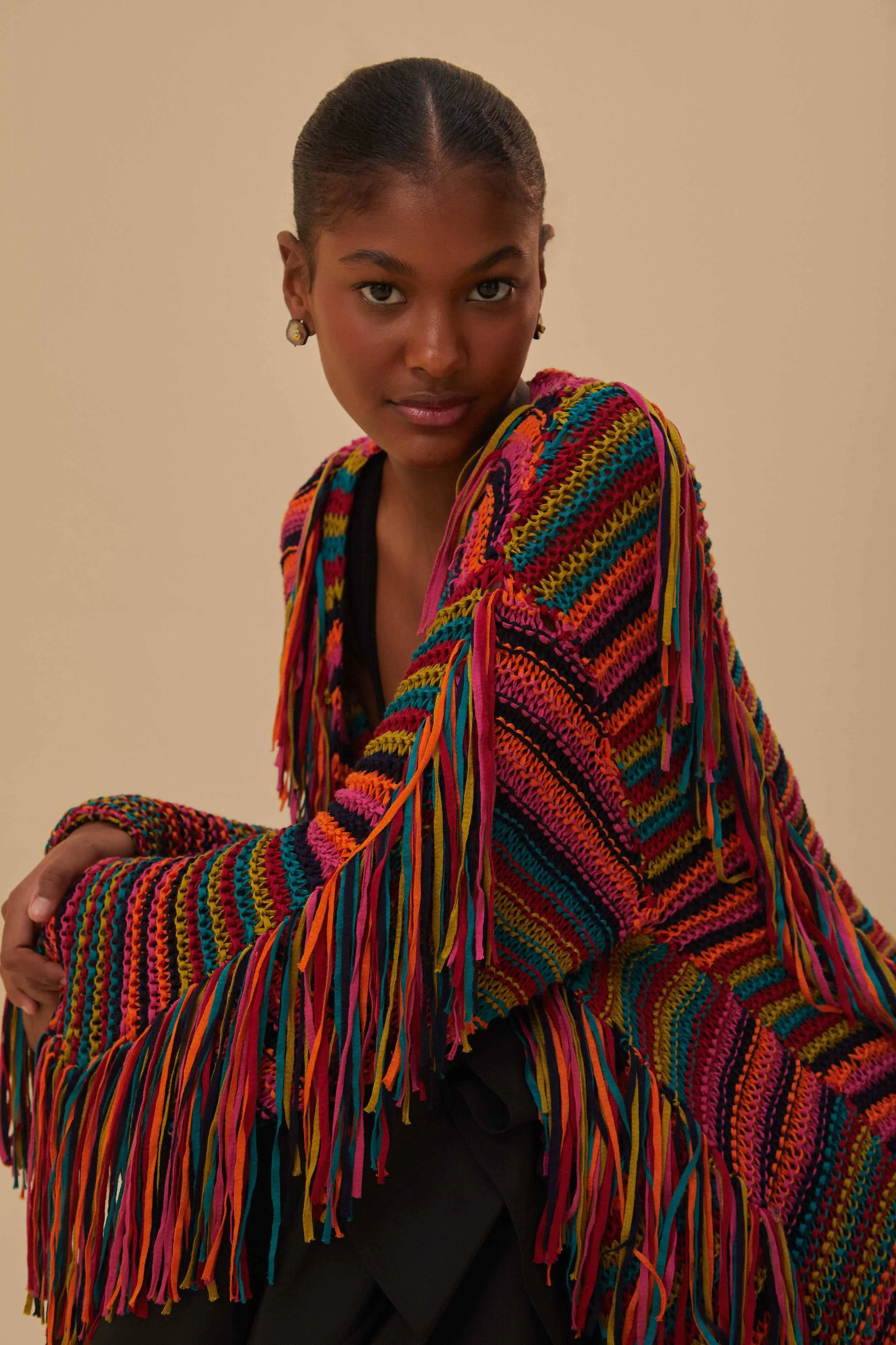 Colorful Stripes Knit Cardigan sold by FARM Rio product image thumbnail 3