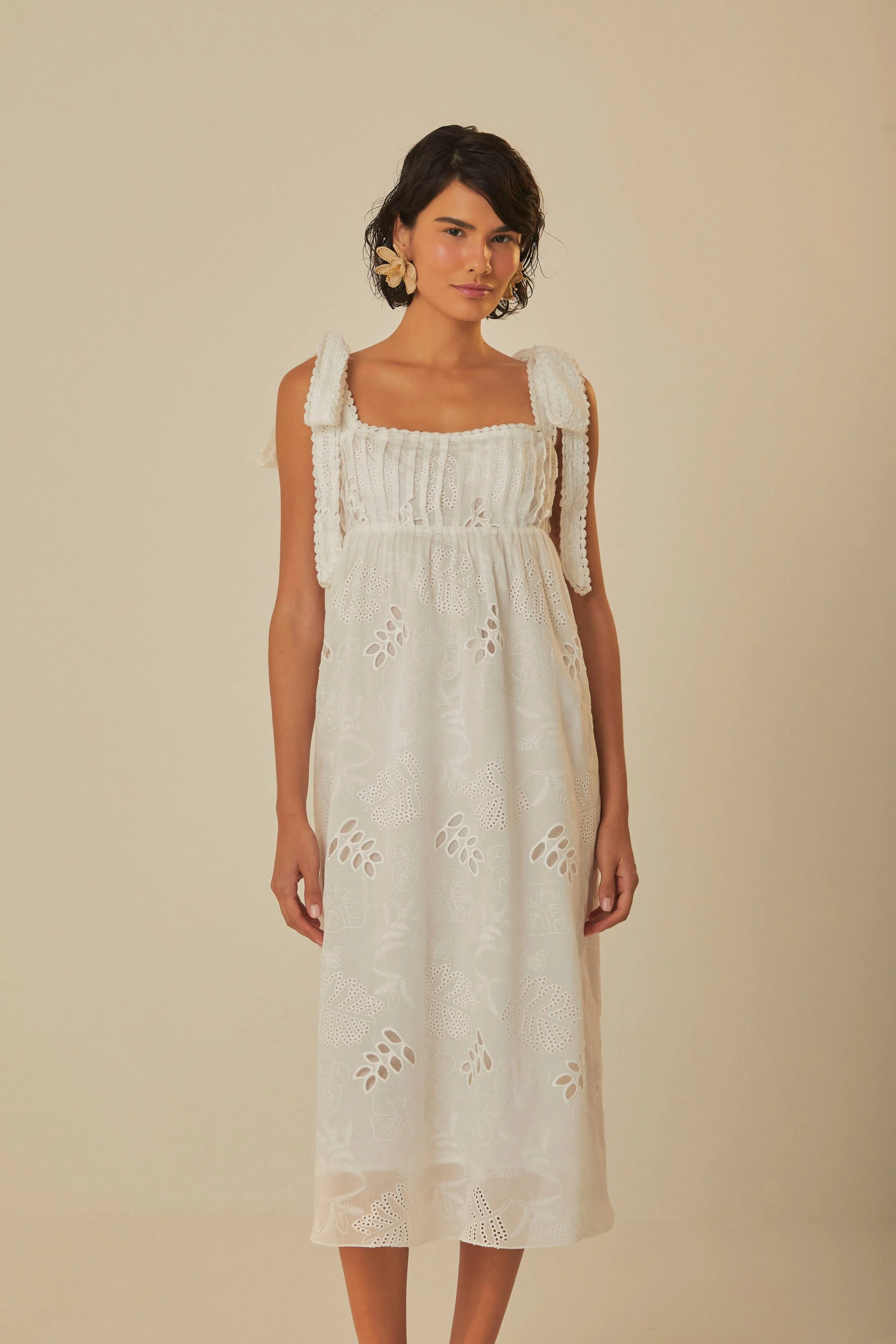 Off-White Midi Dress sold by FARM Rio product image thumbnail 3