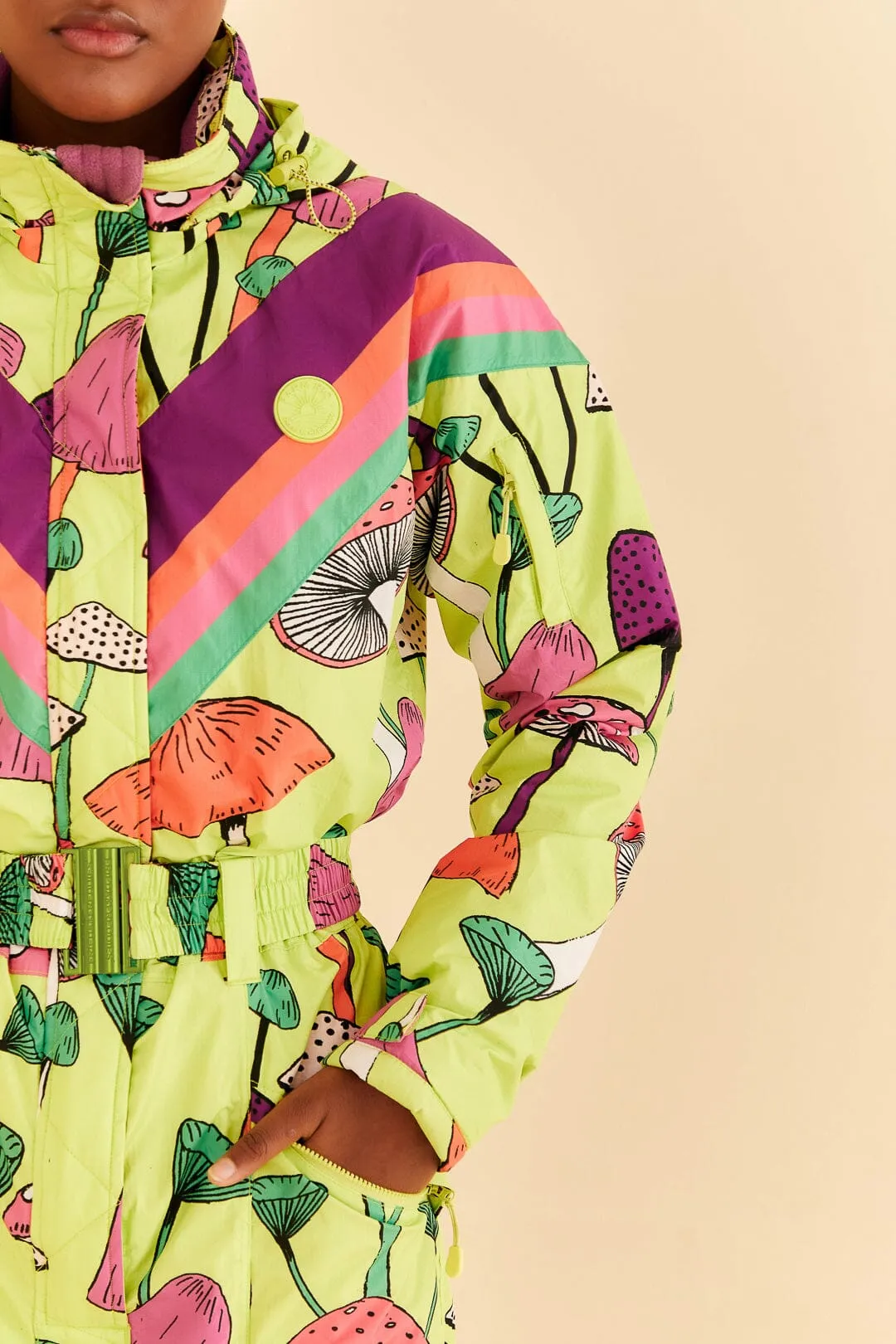 Lime Green New Mushroom Ski Jumpsuit sold by FARM Rio product image thumbnail 4