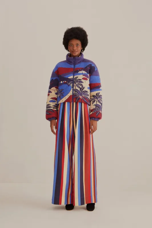 Multicolor Winter Stripes Tailored Pants sold by FARM Rio