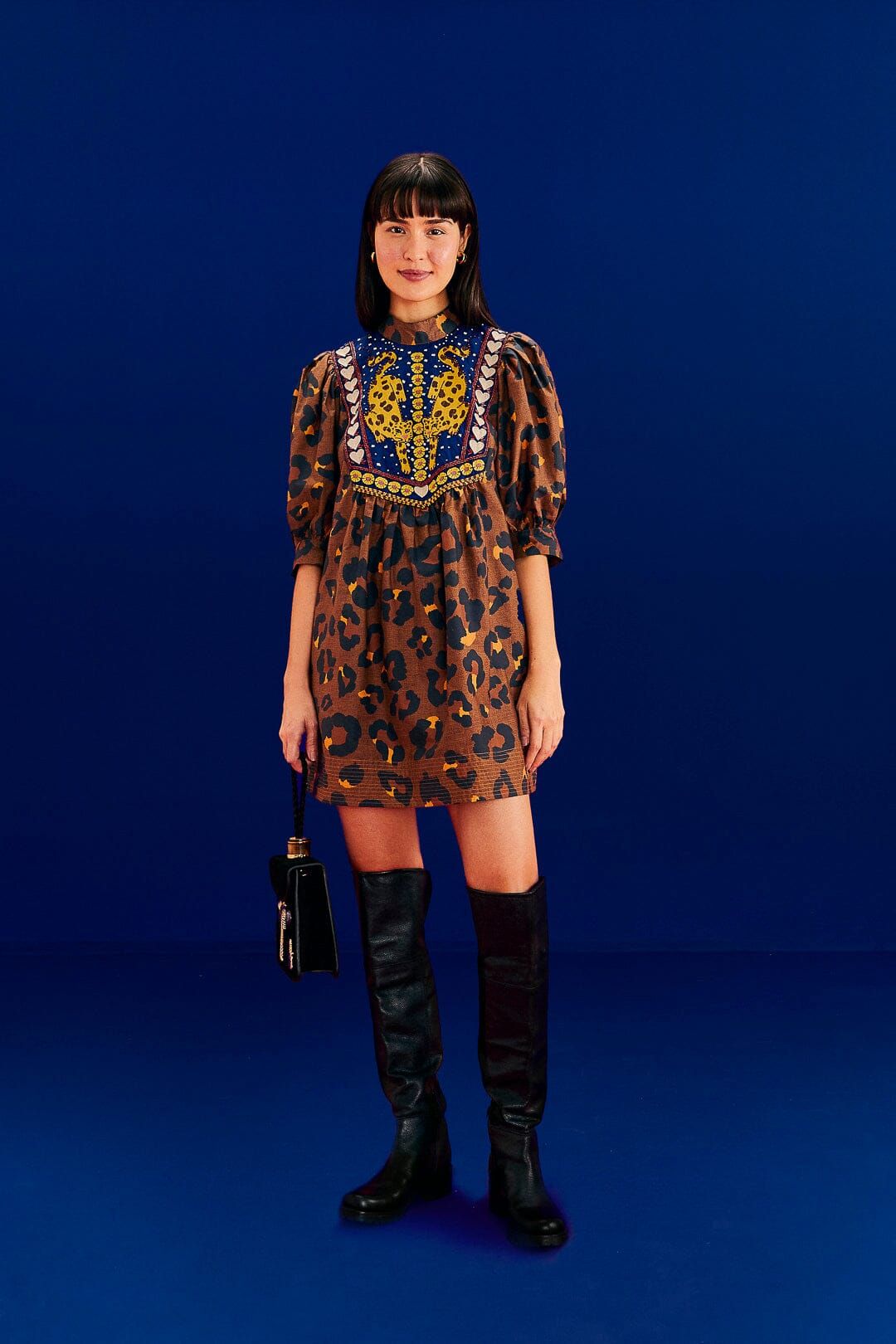 Caramel Maxi Leopard Mini Dress sold by FARM Rio product image thumbnail 2